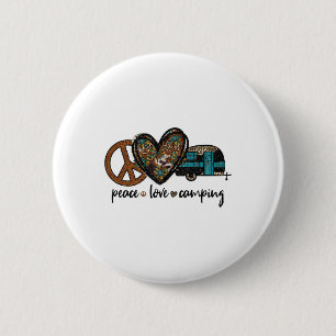 Leopard Peace Sign Heart Design Women Men Teens Ca 6 Cm Round Badge