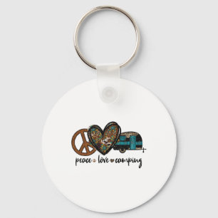 Leopard Peace Sign Heart Design Women Men Teens Ca Key Ring