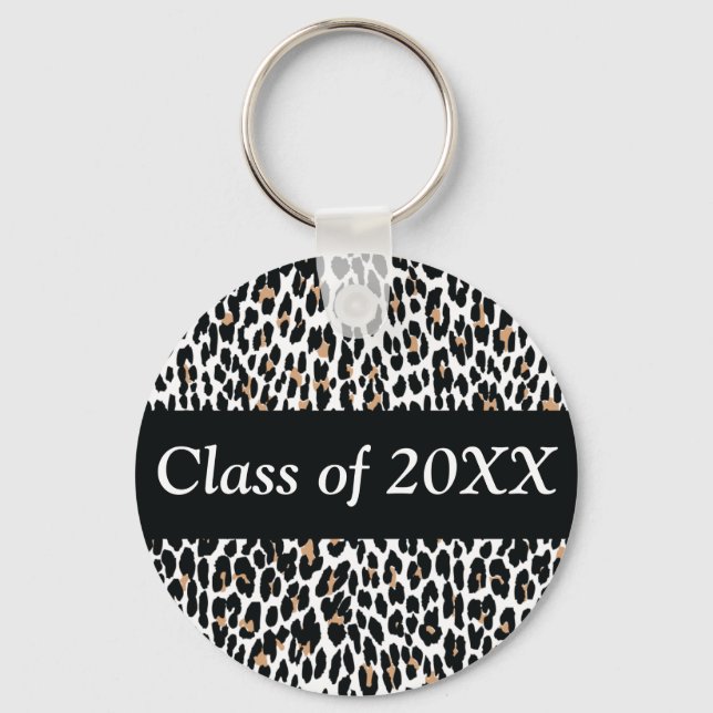Leopard Personalised Class Of Keychain (Front)