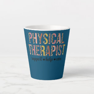 Leopard Physical Therapist PT PTA Therapy Latte Mug