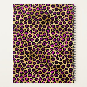 Leopard pink and gold planner
