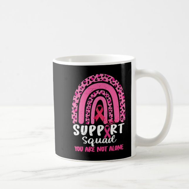 Leopard Pink Rainbow Support Squad Breast Cancer A Coffee Mug (Right)