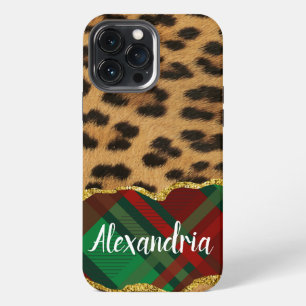 Leopard Plaid  iPhone 13 Pro Max Case