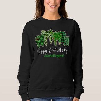Leopard Plaid Tooth Teeth Dental Hygienist St Patr Sweatshirt