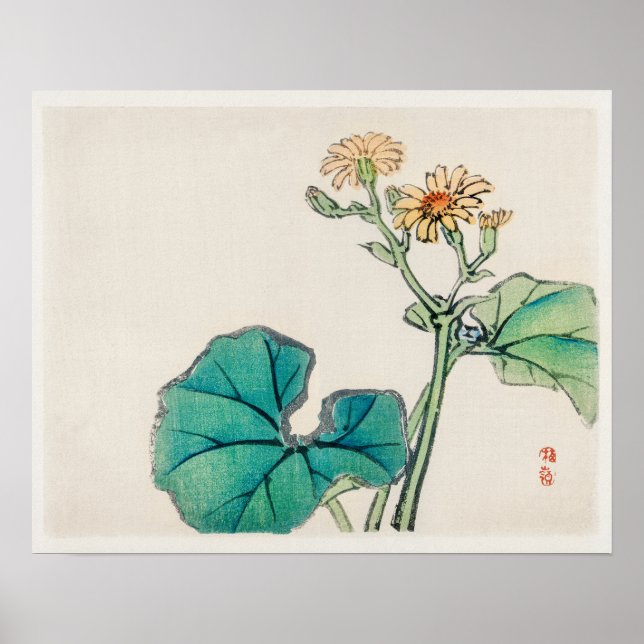 Leopard plant by Kōno Bairei (1844-1895) Poster (Front)