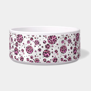 Leopard Polka Dot Black and Hot Pink Print