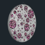 Leopard Polka Dot Black and Hot Pink Print Dartboard<br><div class="desc">Sassy Hot Pink and Black Leopard Spotted Pattern created by Imagine That! Design on electronics, accessories, and fashionable gifts with our unique touch of texture and pizzazz is sure to satisfy the needs of leopard print lovers and jungle animal print lovers of all ages. Great for girly girls who love...</div>