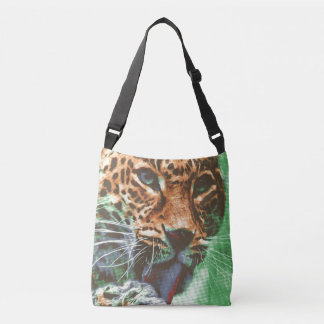 Leopard Portrait bag Greenery