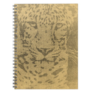 Leopard Portrait Vintage Notebook