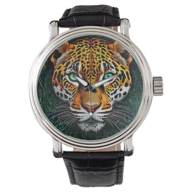 Leopard portrait watch (Front)