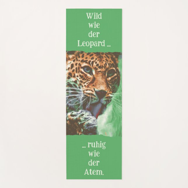 Leopard Portrait Yoga Mat (Front)