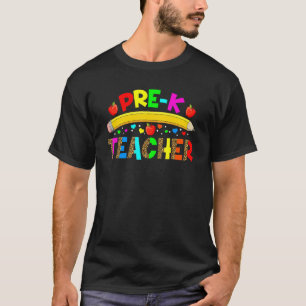 Leopard Pre K Teacher Back To School First Day T-Shirt