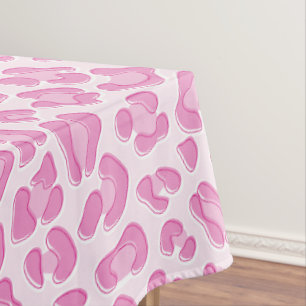 Leopard Preppy Pink Line - Recipe Poster Tablecloth