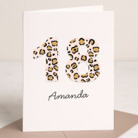 Leopard Print 18 | Modern Cute Name 18th Birthday