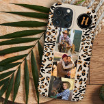 Leopard Print 3 Square Photos Natural Monogrammed iPhone 13 Pro Max Case<br><div class="desc">Monogrammed Leopard print phone case personalised with 3 of your photos. The photo template is set up to display your pictures in square instagram format and you can also add your initials. If you have any problems with placement of your pictures, try cropping to a square before uploading. Designed for...</div>