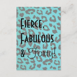 Leopard Print 40th Birthday Invitation