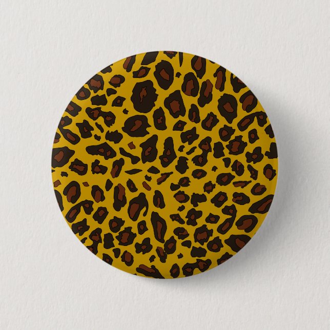 Leopard Print 6 Cm Round Badge (Front)