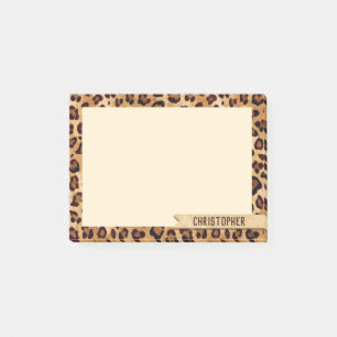 Leopard Print Add Your Name Smaller Post-it Notes