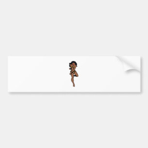 leopard print african pin up bumper sticker