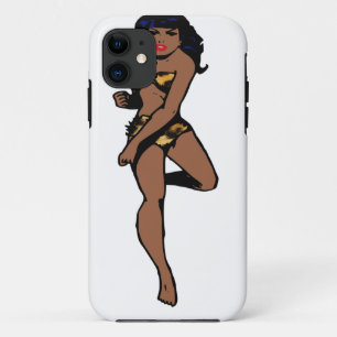 leopard print african pin up iPhone 11 case