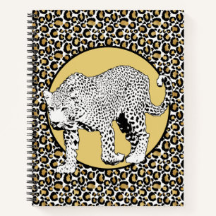 Leopard print all-over design notebook
