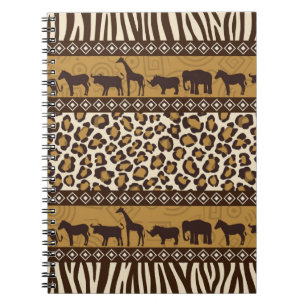 Leopard Print and African Animals Notebook