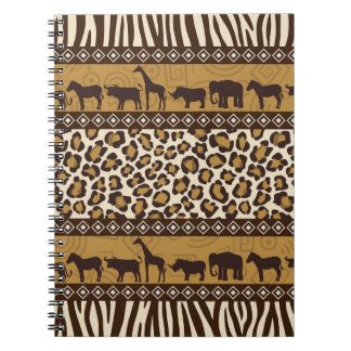 Leopard Print and African Animals Notebook