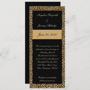 Leopard Print and Black Wedding Invitation