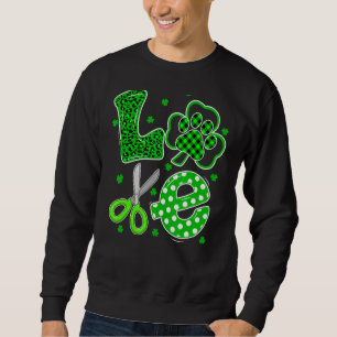 Leopard Print And Buffalo Plaid Dog Paw Pet Groome Sweatshirt