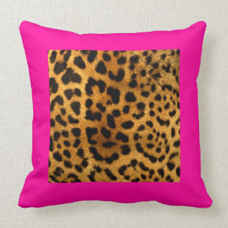 Leopard Print and Hot Pink Pillow in Many Styles