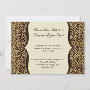 Leopard Print and Scrolls Post Wedding Invitation