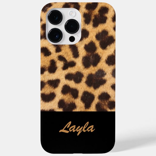 Leopard Print Animal Fur Personalised Case-Mate iPhone Case (Back)
