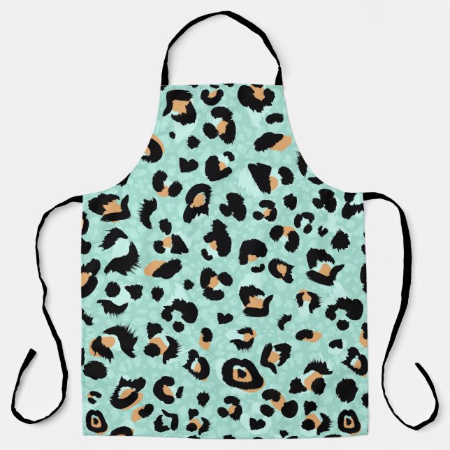 Leopard print, animal pattern apron (Front)