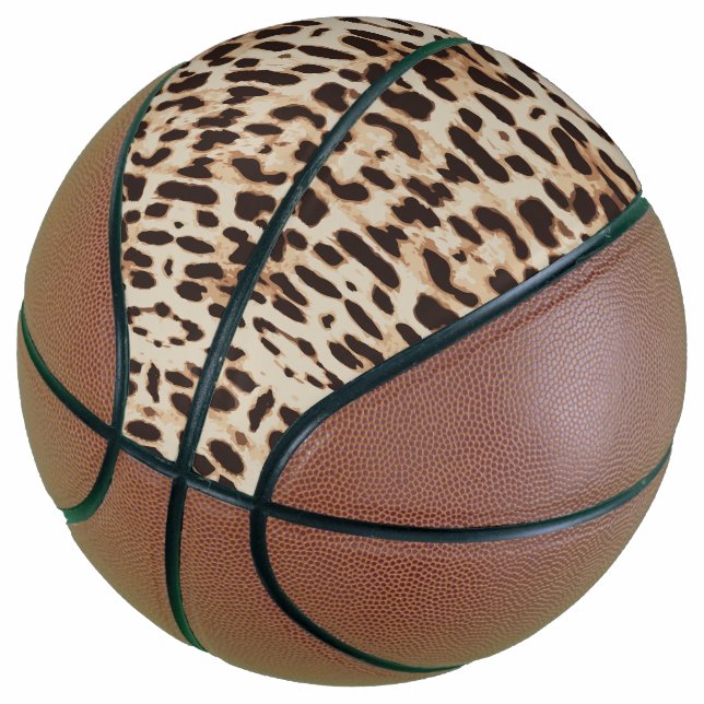 Leopard Print Animal Pattern Basketball (Angled)