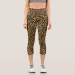 Leopard Print Animal Pattern Capri Leggings<br><div class="desc">Super comfortable high waisted capri leggings featuring a leopard print pattern. Perfect for the gym or just hanging out.</div>