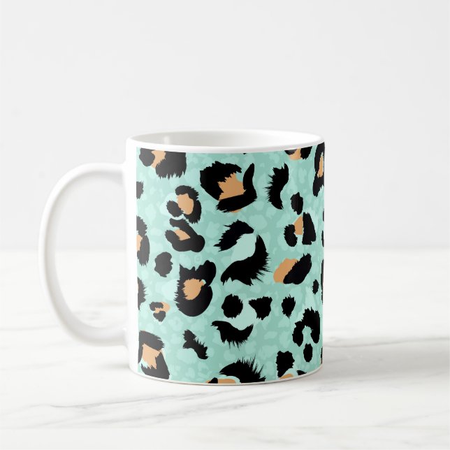 Leopard print, animal pattern coffee mug (Left)