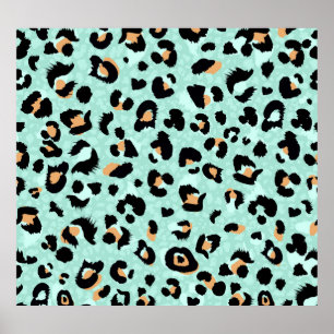 Leopard print, animal pattern poster
