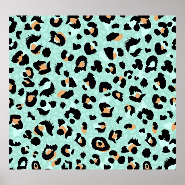 Leopard print, animal pattern poster (Front)