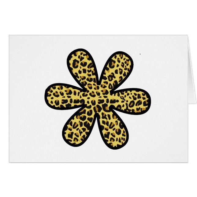 Leopard Print, Animal Print, Brown Leopard, Flower (Front Horizontal)
