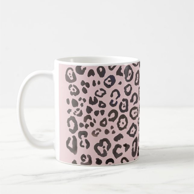 Leopard Print Animal Print Pattern Coffee Mug (Left)