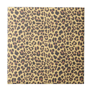 Leopard Print Animal Skin Pattern Ceramic Tile