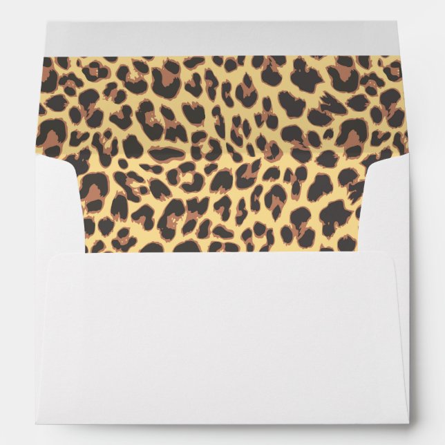 Leopard Print Animal Skin Pattern Envelopes (Back (Bottom))