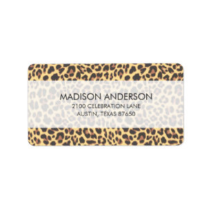 Leopard Print Animal Skin Pattern Label
