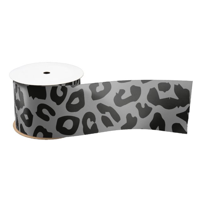 Leopard Print Animal Skin Pattern Satin Ribbon (Spool)