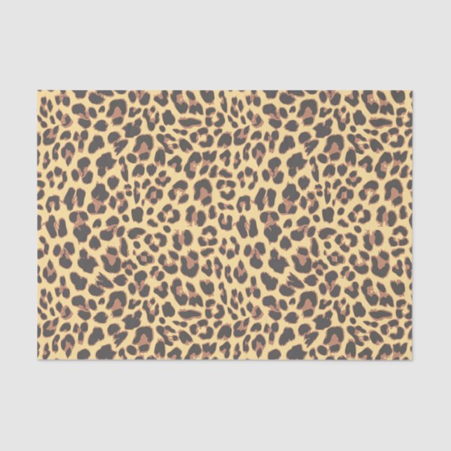 Leopard Print Animal Skin Pattern Tissue Paper (Front)