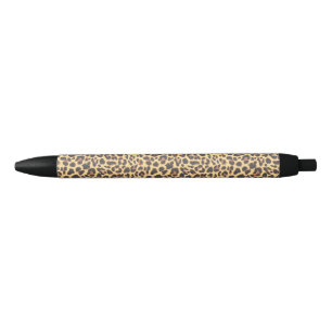 Leopard Print Animal Skin Patterns Black Ink Pen