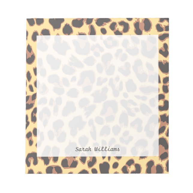 Leopard Print Animal Skin Patterns Notepad (Front)