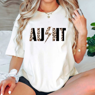 Leopard Print Aunt Birthday or Anniversary Trendy  T-Shirt