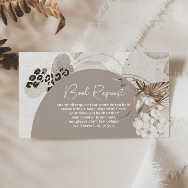 Leopard Print Baby Shower Book Request Enclosure Card (Creator Uploaded)