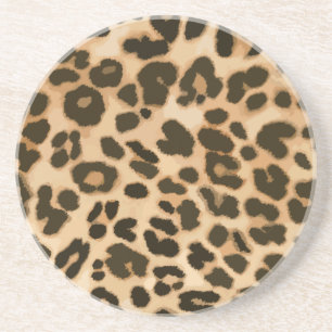Leopard Print Background Coaster